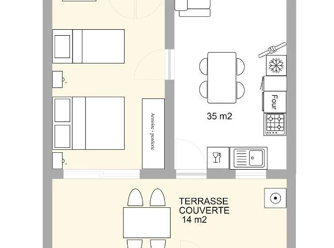 Prázdninový dům Rdc De De 35 M2 - 400 M